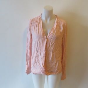 NWT WOMENS LOVELY GIRL PINK V-NECK SHIRT SZ M*